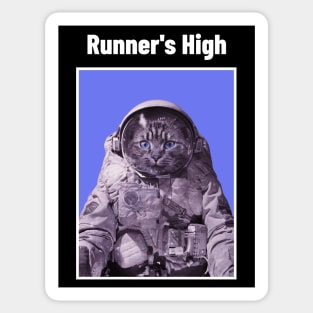 Runner's High Astrocat Sticker